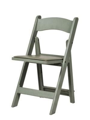 1000 Lb Max Flint Gray Resin Folding Chair