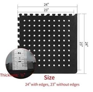 Mulitifunctional Black Tiles with Holes Drainage Mat