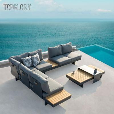 2022 Factory Outdoor Fabric Furniture Sofa Set with Coffee Table