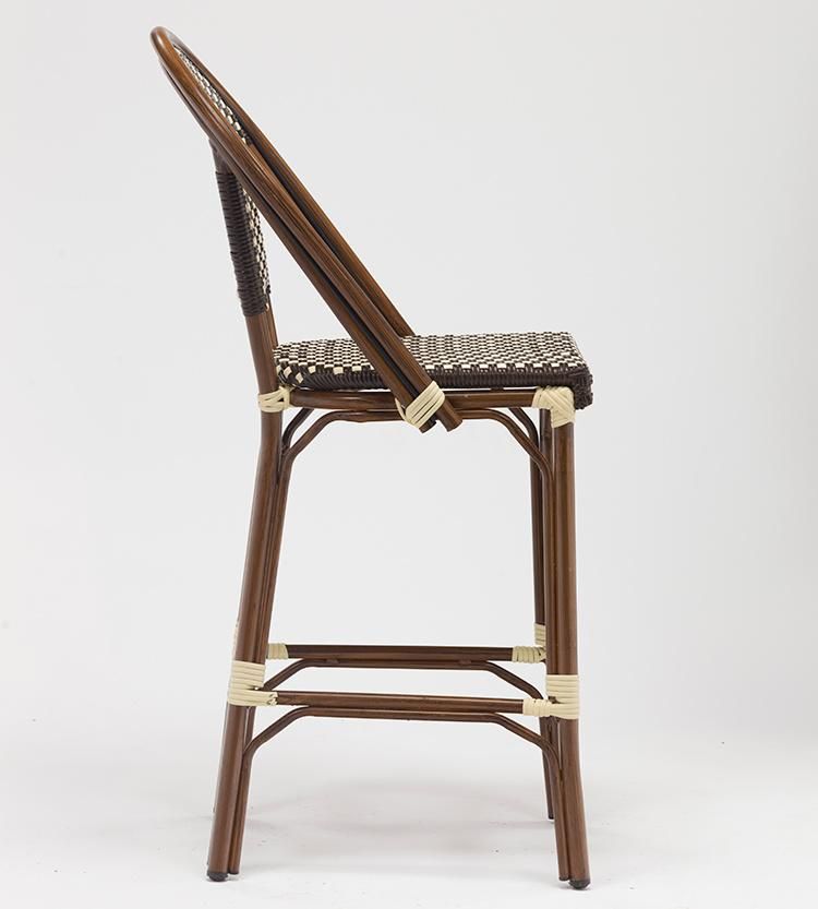 Good Sale Stackable Garden French Bistro Rattan Cane Bar Chair