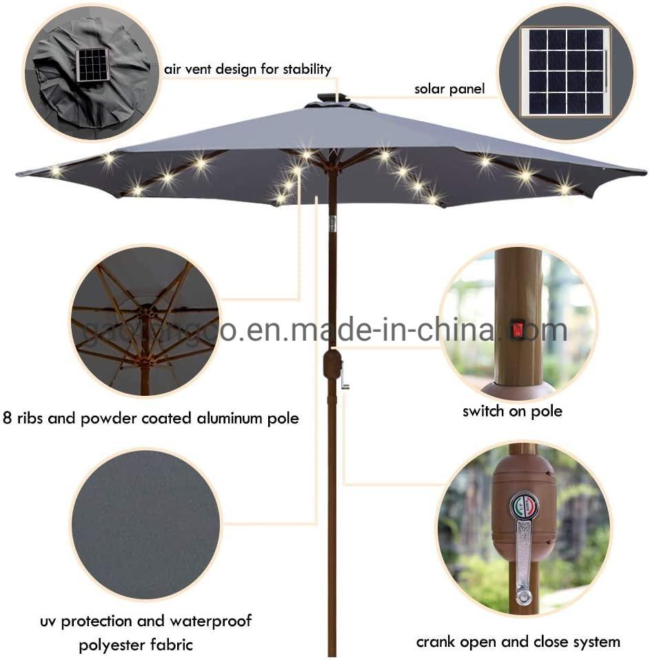 Aluminum Garden Parasol Outdoor Sunshade Patio Parasol Beach Umbrella
