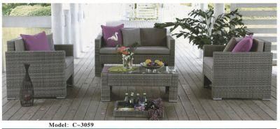 Indoor or Outdoor Patio Rattan Furniture Sets, Loveseat Sofa, Wicker Chair and Table