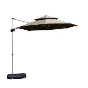 Fh-Ru001-30 10 Feet Patio Umbrella Cantilever Parasol Brown