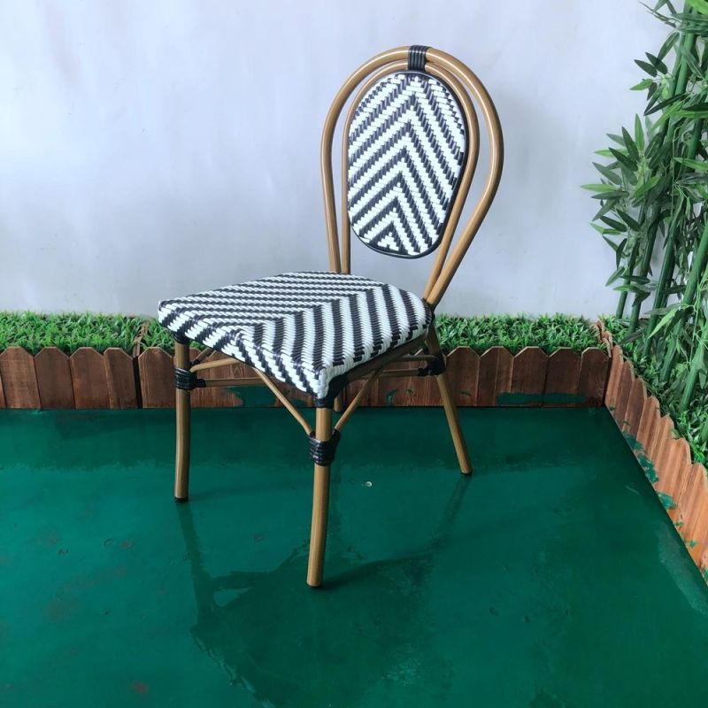 Indoor and Outdoor Garden Patio Balcony Polyutherer Rattan Restaurant Dining Chair