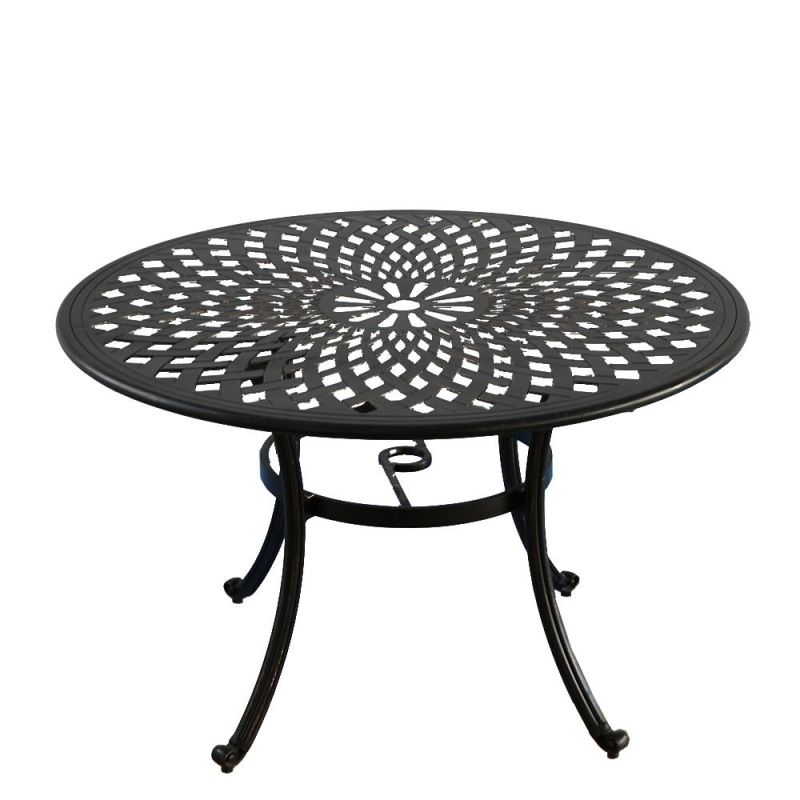 Oval Garden Dining Table Cast Aluminium Patio Dining Table Furniture Sets