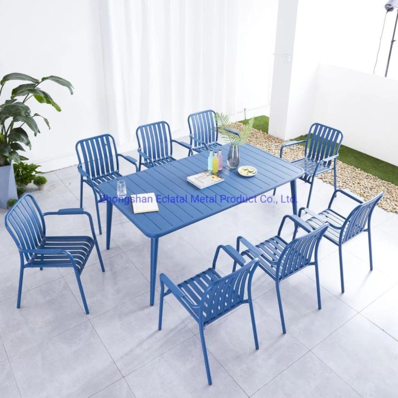 Patio Dining Set Stackable Restaurant Chairs Garden Tables Outdoor Furniture