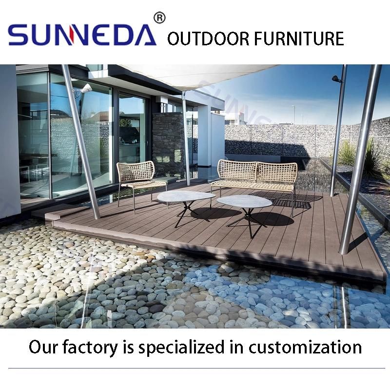 Modern Outdoor Comfortable Corner Simple Chair with Waterproof Cushion