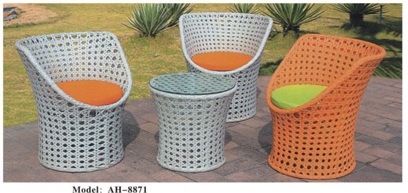 5 Piece Patio Furniture Set Wicker Rattan Outdoor Patio Conversation Set with 4 Cushioned Chairs & Table Backyard Garden Lawn Chat Set Chill Time Modern out