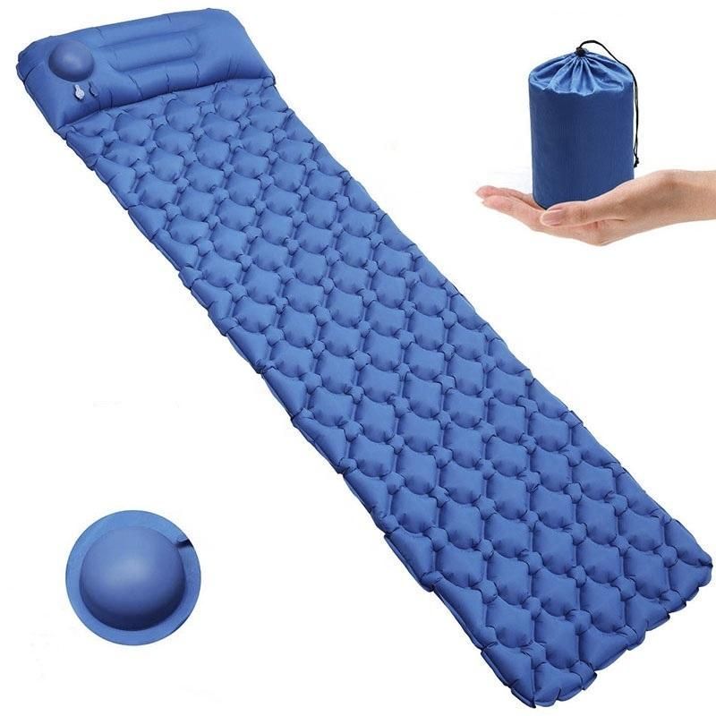 High Quality Camping Equipment Single Flocked Inflatable Mattress