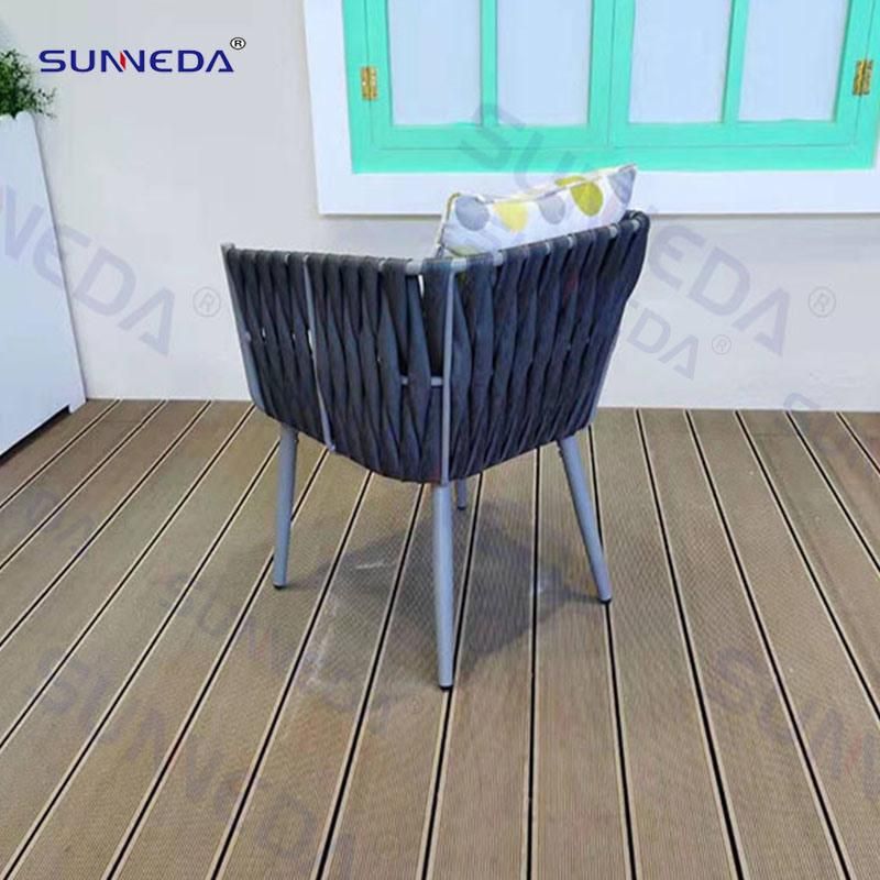 Hot Sale Modern Garden Style Outdoor Leisure Rope Belt Hotel Resort Home Villa Handmade Furniture Set