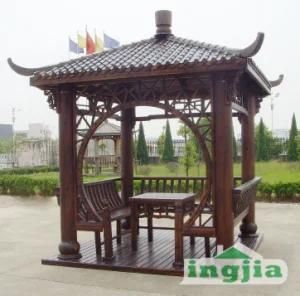 Wooden Classical Antiqued Patio Garden Leisure Outdoor Gazebo (SC-D002C)