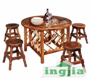 Antiqued Classical Wood Outdoor Patio Dining Garden Furniture (JC-Y015T)