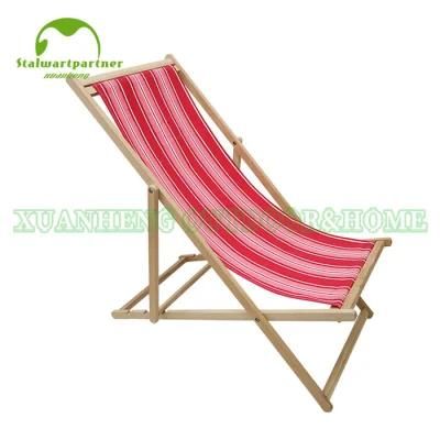 Outdoor Wooden Foldable Camping Beach Sling Chair