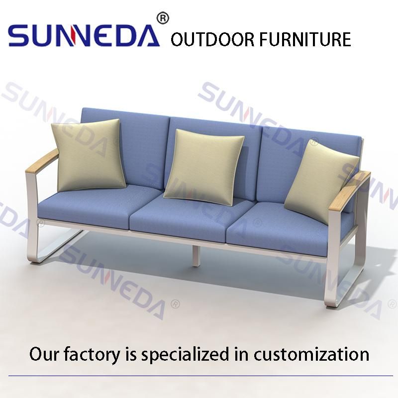 Stylish Outdoor Furniture, Aluminum Frame, Braided Pipe Rattan, with Waterproof Seat Cushion