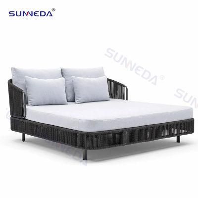 Sunneda Modern Outdoor Patio Chaise Lounge with Waterproof Seat and Back Cushion