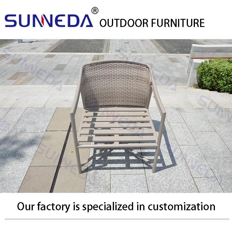 Outdoor Furniture Home Garden Sets Rattan Patio Aluminum Chair with Table