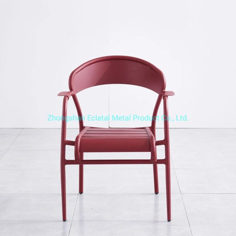 Chairs Furniture Outdoor Aluminum Restaurant Dining Set and Cafe Modern Bistro Sets Metal Chair