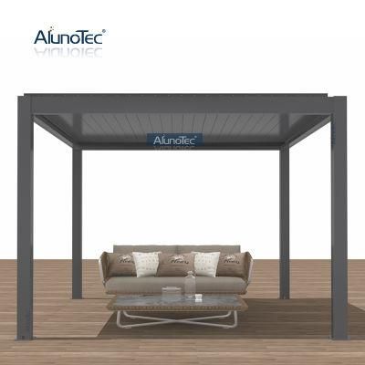 AlunoTec Remote Control Restaurant Motorized Sun Louvre Pergola