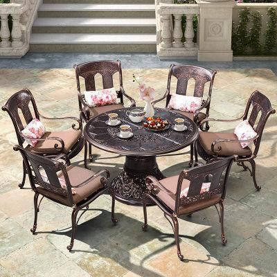 Cast Aluminum Table and Chairs Die Cast Aluminum Furniture Combination