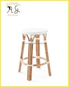 Aluminium Frame Woven Rattan Wicker Counter Bar Stool