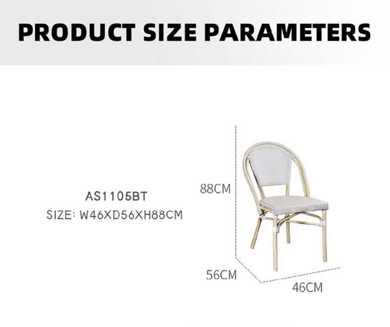 Outdoor Furniture Garden Balcony Aluminum Comfort Back Chair Cheap Wholesale
