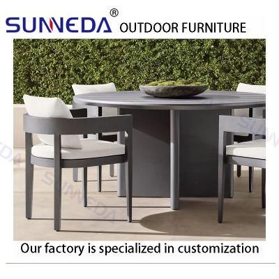 Outdoor Comfortable Modern Elegant Simple Chair with All Aluminum Table