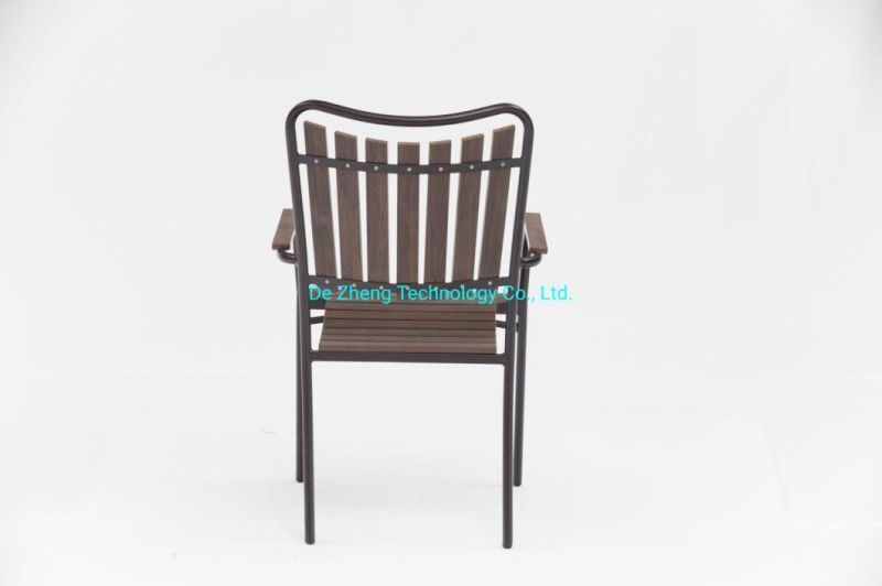 Retro Bar Furniture Leisure Facilities Aluminum Steel Dining Sidechair Bar Dinging Distress Outdoor Handrails Chair Furniture