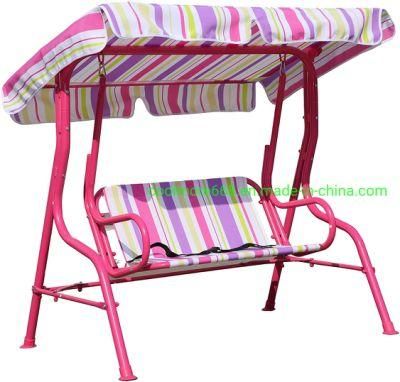 Outdoor Children Swing Seats 2-Seater Kids Hammock Swing Chair with Canpoy