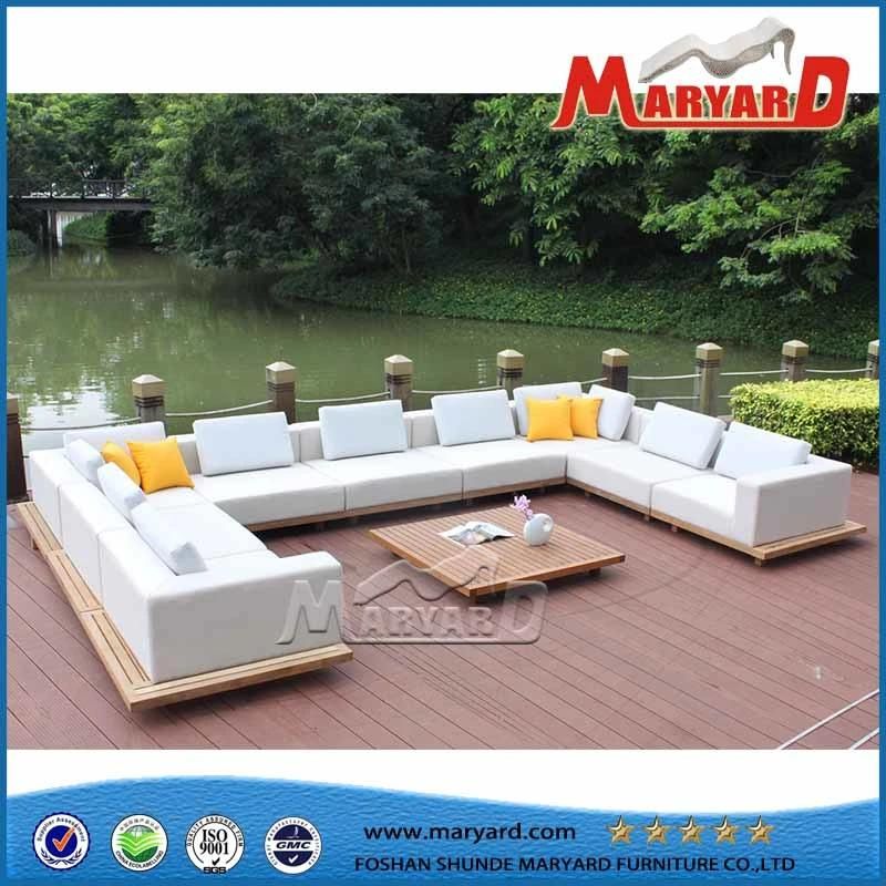 Luxury Hotel Burmese Teak Wooden Modern Outdoor Sofa Furniture Garden Set