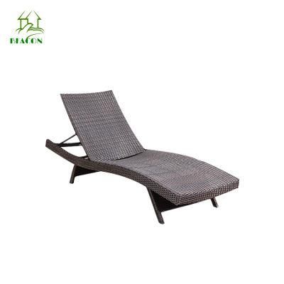 New Style Outdoor Garden Rattan Sun Lounger for Pool
