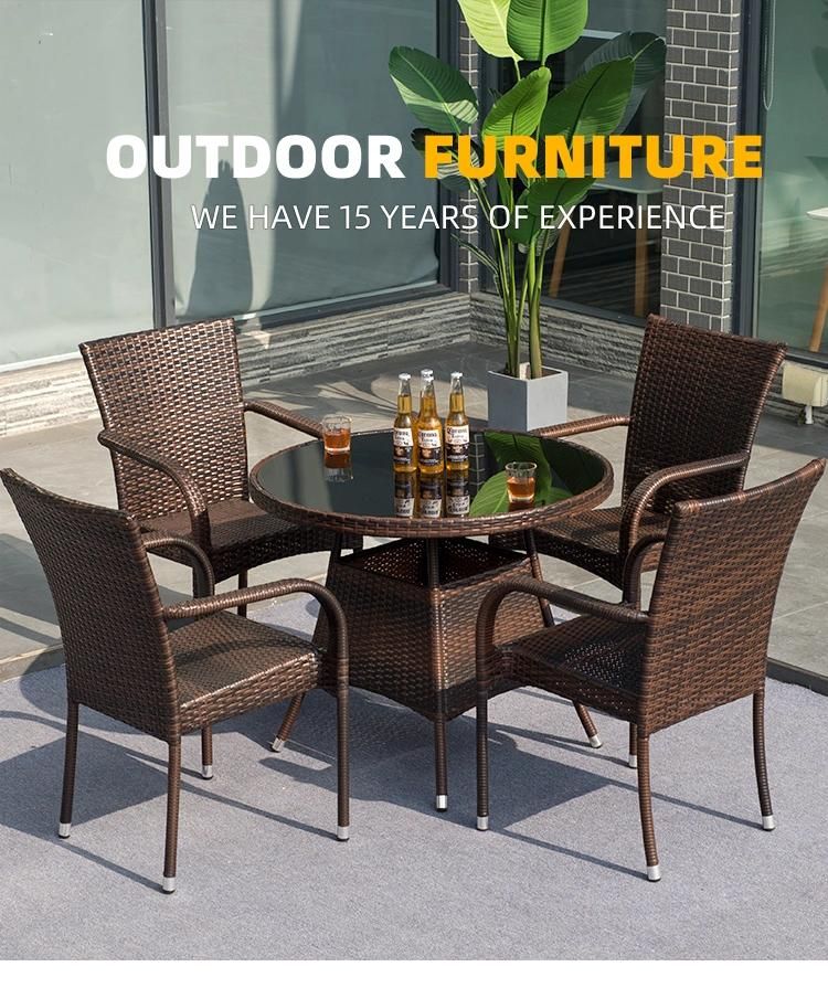 Outdoor Rattan Garden Furniture Household Furniture with Tables and Chairs