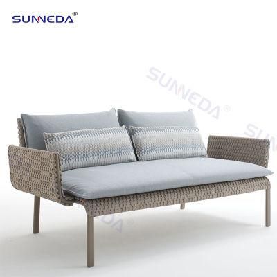 Hotel Poolside Leisure Aluminum Webbing Sofa Chair