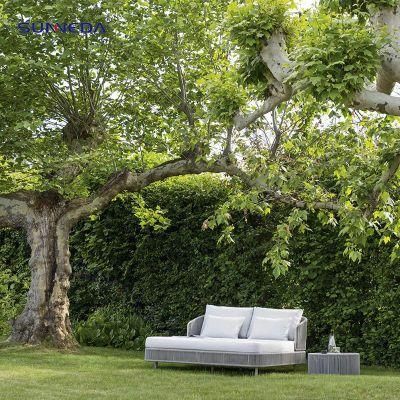 Modern Leisure Patio Webbing Aluminum Lounge Sofa Bed