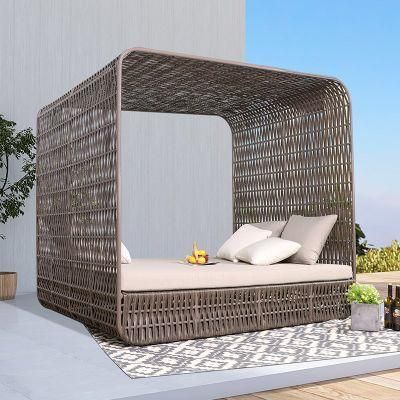 Modern Pool Swimming Daybed Wicker Rattan Sunbed Outdoor Garden Furniture Supplier