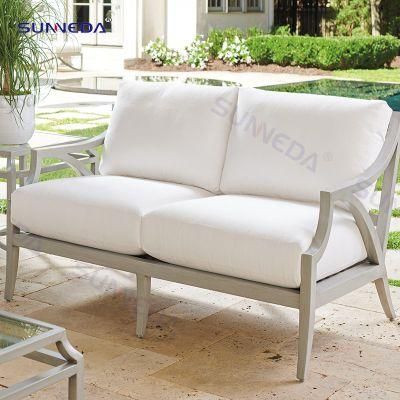 OEM Garden Villa Patio Sofa Set with Polyester Cloth Cushion