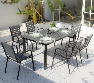 Outdoor Custom Modern Hotel Garden Furniture Iron Square Dining Table