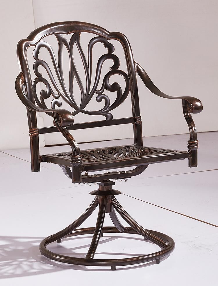 Antique Design Aluminum Bronze Casting Furniture Parts Patio Swivel Chair