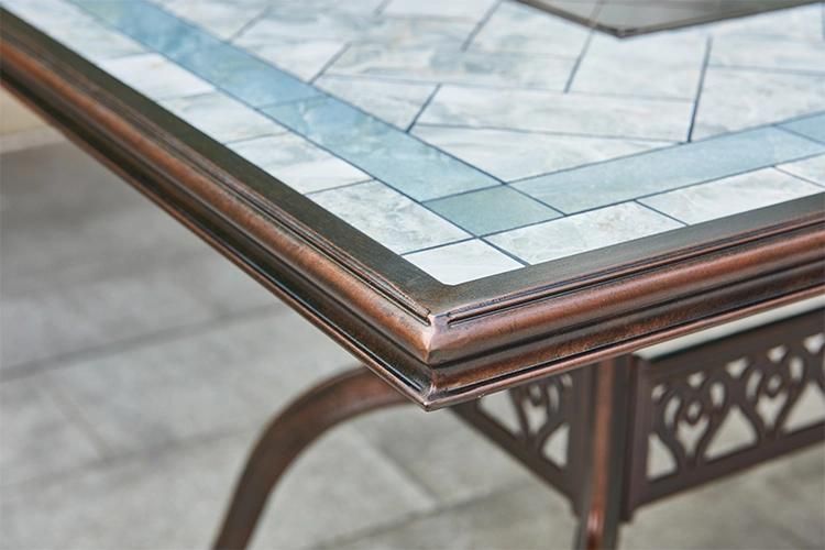 Garden Dining Furniture Patio Aluminum Cast Outdoors for Garden Table