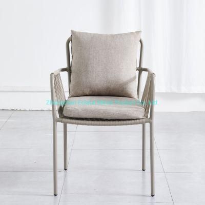 New Design Rope Chair Cheap Foshan Best Wholesale Chair Wood and Rope Seat High Quality Garden Chair