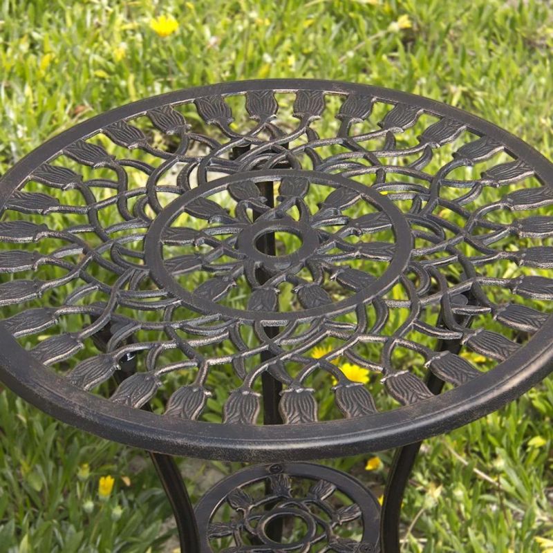 Best Choice Products Cast Aluminum Patio Bistro Furniture Set in Antique for Sale