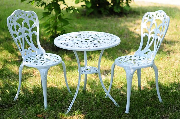 Outdoor Garden Square Table Cast Aluminum Square Patio Dining Table Furniture Set