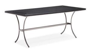 Hot Sale Rattan Outdoor Dining Table with Metal Legs