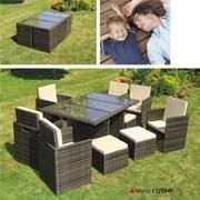 Modern Design Factory Selling Ratan Dining Chair Table Set for Outdoor Leisure