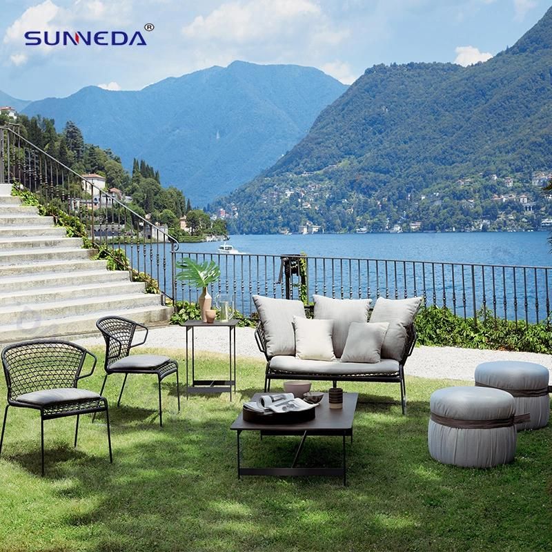 Mature Welding Technology and Non-Slip Mat Design Garden Sofa