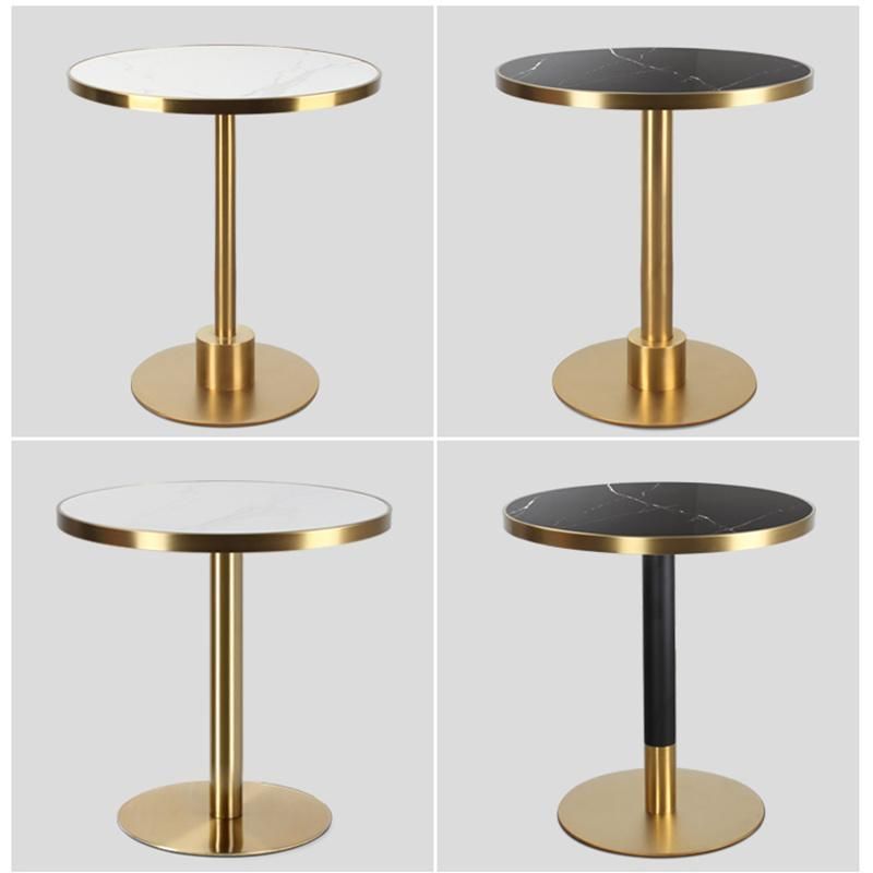 Luxury Round Living Room Furniture Modern Gold Coffee Table Metal Round Table Luxury Marble Acrylic Coffee Table