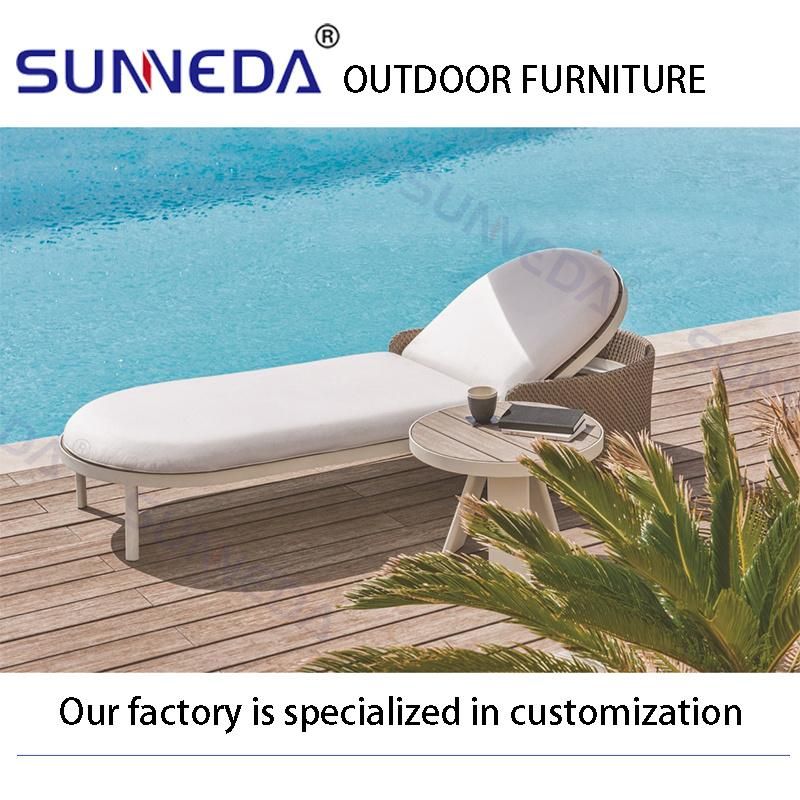 Simple Design Adjustable Backrest Waterproof Outdoor Beach Swimming Pool Sunlouge Furniture
