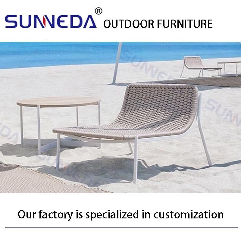 Aluminum Frame with Rope Leisure Balcony Beach Outdoor Reclining Chair