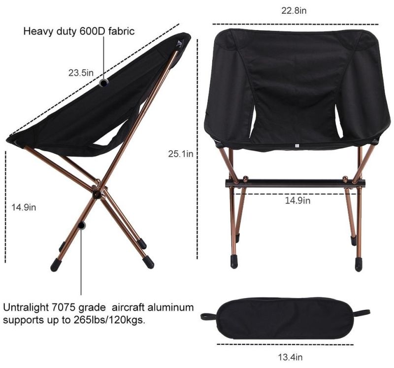 Ultralight Folding Lounge Chair Outdoor Leisure Lightweight Folding Chair