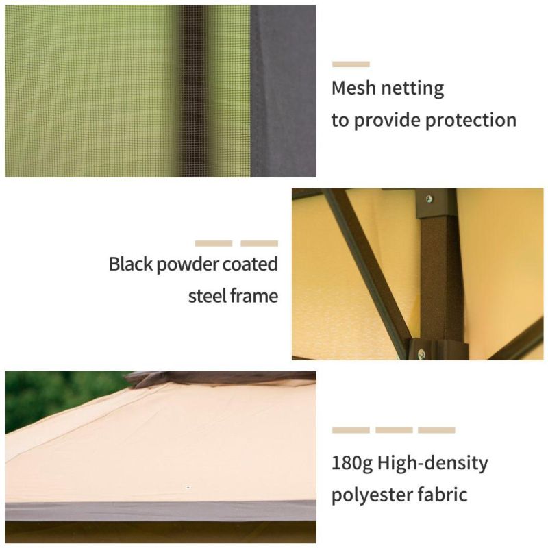 Iron Hexagon Outdoor Tent Patio Gazebo for Party Wedding