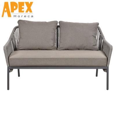 High Quality Outdoor Garden Hotel Furniture Wicker Aluminum Frame Sofa